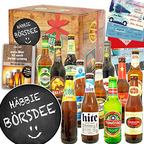 Häbbie Börsdee + 12 Biere aus aller Welt + Geschenke zum Geburtstag von ostprodukte-versand
