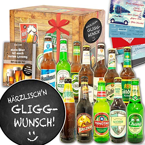 Härrzlisch'n Gliggwunsch ++ 12er Bier Set Welt & DE ++ Geschenk Spruch lustig Härrzlisch'n Gliggwunsch ++ 12er Bier Set Welt & DE ++ Geschenk Spruch lustig von ostprodukte-versand