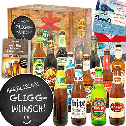 Härrzlisch'n Gliggwunsch + Geschenk Spruch lustig + Biere der Welt Härrzlisch'n Gliggwunsch + Geschenk Spruch lustig + Biere der Welt von ostprodukte-versand