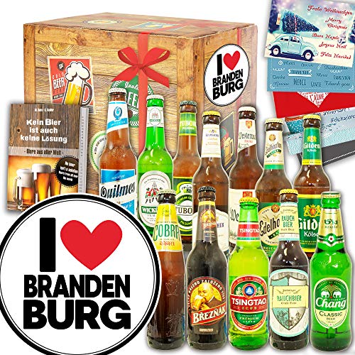 I love Brandenburg + Bier Geschenk Welt und DE + Geschenke Brandenburg von ostprodukte-versand