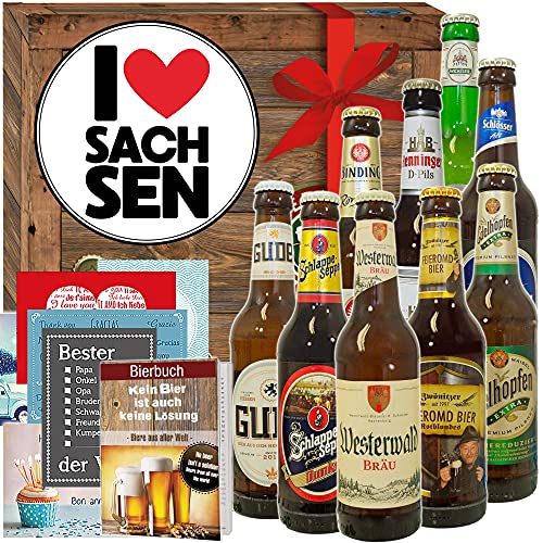 I Love Sachsen/Biere aus Deutschland/Geschenkset Sachsen von Ostprodukte-Versand.de