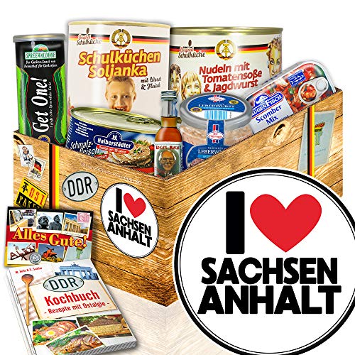 I Love Sachsen - DDR Ostpaket - Anhalt Sachsen - Ostprodukte Geschenkset von ostprodukte-versand