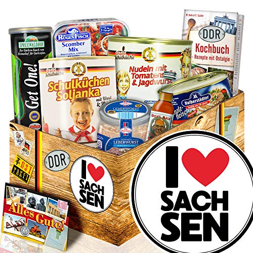 I Love Sachsen - ostprodukte Paket - Geschenk Sachsen - DDR Paket I Love Sachsen - ostprodukte Paket - Geschenk Sachsen - DDR Paket von ostprodukte-versand