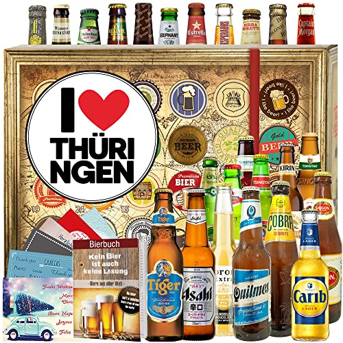 I Love Thüringen/Biere der Welt 24x / Thüringen Geschenk - Adventskalender 2023 Bier Welt von ostprodukte-versand
