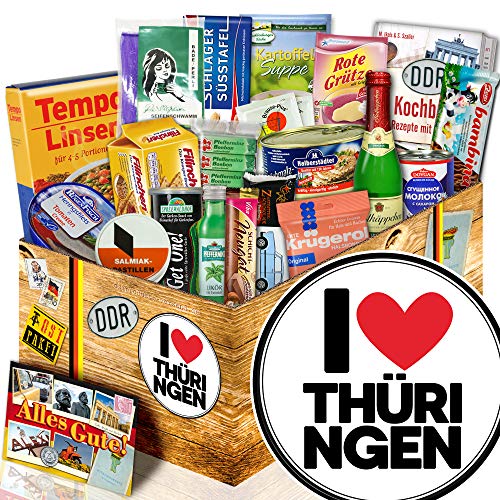 ostprodukte-versand I Love Thüringen - Thüringen Geschenk - Ossi Paket Spezialitäten von ostprodukte-versand