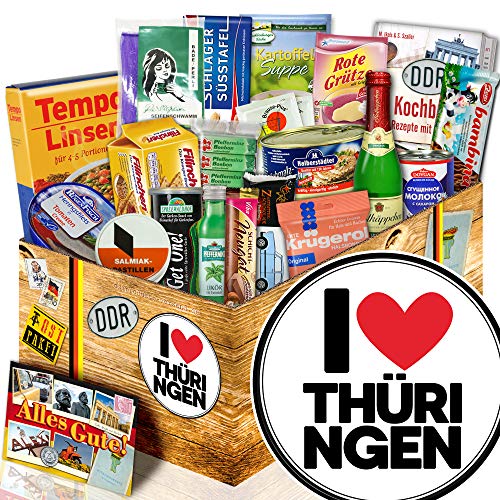 I Love Thüringen - Thüringen Geschenk - Ossi Paket Spezialitäten I Love Thüringen - Thüringen Geschenk - Ossi Paket Spezialitäten von ostprodukte-versand
