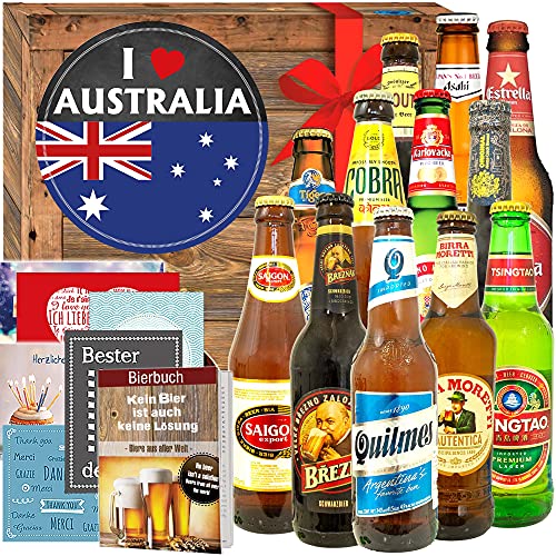 I love Australia - Australien Geschenk - Biersorten aus der Welt 12x von ostprodukte-versand
