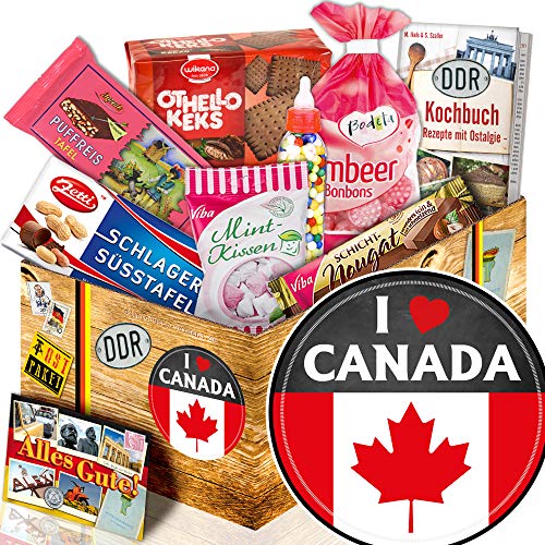 I love Canada - DDR Süßigkeiten Box - Kanada Geschenkbox I love Canada - DDR Süßigkeiten Box - Kanada Geschenkbox von ostprodukte-versand