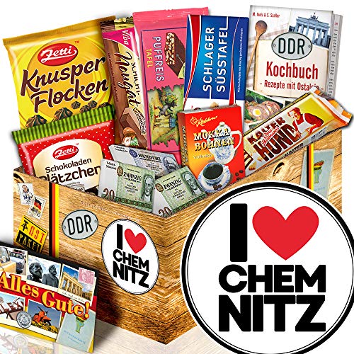 ostprodukte-versand I love Chemnitz/Chemnitz Geschenkkorb/Schokolade Box DDR von ostprodukte-versand