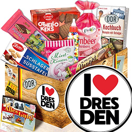 ostprodukte-versand I love Dresden - DDR Set Süßigkeiten - Dresden Geschenkidee von ostprodukte-versand
