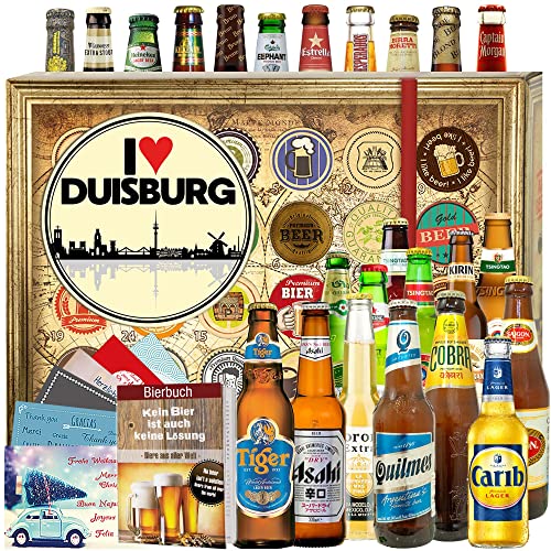 I love Duisburg - 24 Biere der Welt - Geburtstagsüberraschung Duisburg - Bier Adventskalender 2023 Männer von ostprodukte-versand