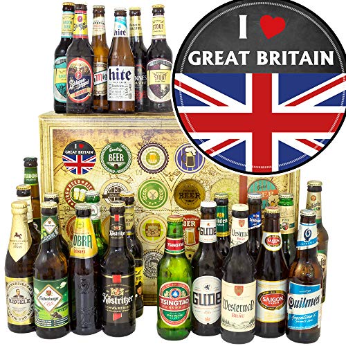 I love Great Britain/Geschenkidee England / 24 Biere aus aller Welt und D/Bier Adventskalender 2024 2025 von ostprodukte-versand