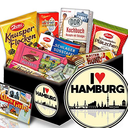 ostprodukte-versand I love Hamburg - Geschenkbox I love Hamburg - Schoko DDR Geschenk Set von ostprodukte-versand