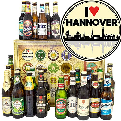 I love Hannover/Biergeschenk DE und Welt/Geburtstagsüberraschung Hannover/Adventskalender Bier 2023 von ostprodukte-versand