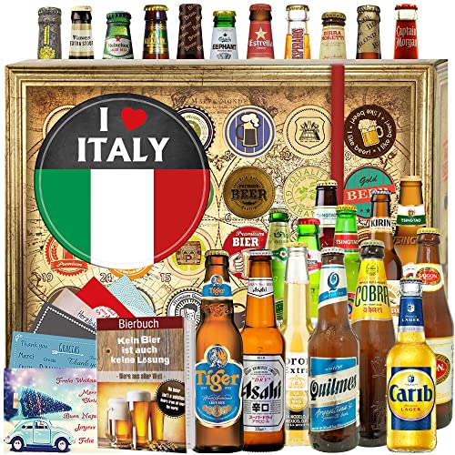 I love Italy/Geschenkidee Italien / 24 Biere aus der Welt - Biere der Welt Adventskalender 2023 von ostprodukte-versand