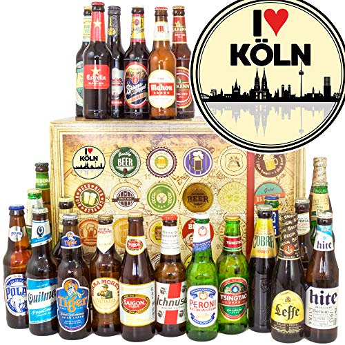 I love Köln + 24 Biersorten aus Welt + Köln Geschenk Freundin + Adventskalender 2024 2025 Bier Welt I love Köln + 24 Biersorten aus Welt + Köln Geschenk Freundin + Adventskalender 2024 2025 Bier Welt von ostprodukte-versand