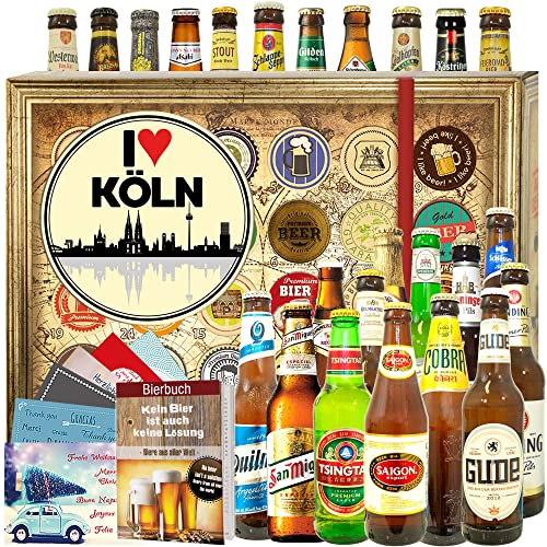 I love Köln - BierAdventskalender 2023 mit Bieren aus aller Welt und Deutschland - 24 Biere Welt und DE von ostprodukte-versand
