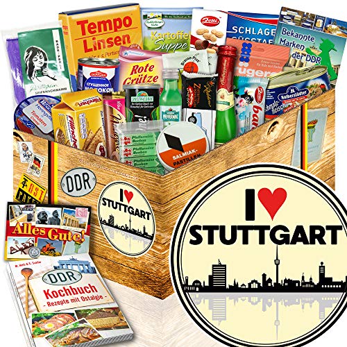 ostprodukte-versand I love Stuttgart/Geburtstagsgeschenk Stuttgart/DDR Spezialitätenset von ostprodukte-versand