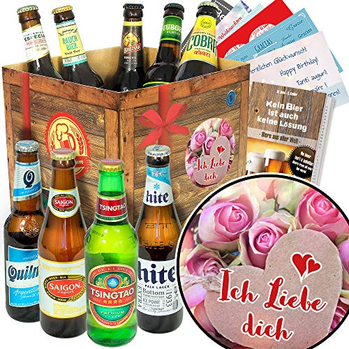 Ich liebe dich - Bierset - Biere der Welt - Liebes Geschenk von ostprodukte-versand