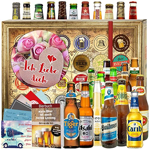 Ich liebe dich/Liebes Geschenk / 24x Weltbiere - Adventskalender 2023 Bier Männer von ostprodukte-versand