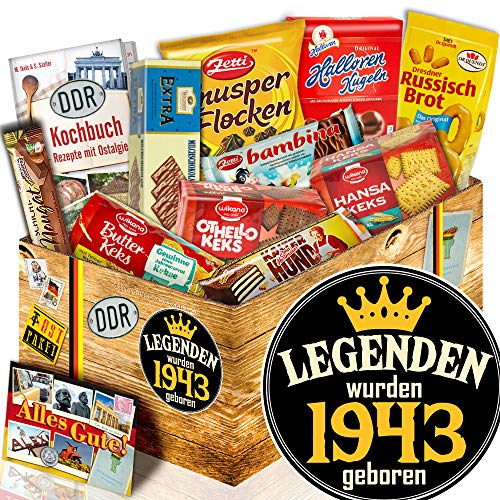 ostprodukte-versand Keksgeschenk/DDR Set/Legenden 1943 / Geburtstagsgeschenke Mann von ostprodukte-versand