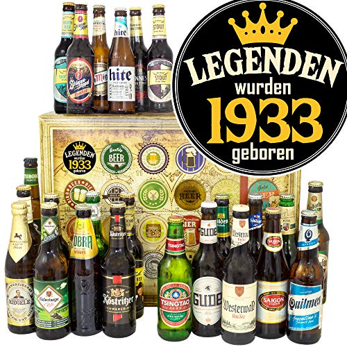 Legenden 1933 - Geburtstagsgeschenk für Freund - 24 Biere aus aller Welt und D/Advent Kalender Bier von Ostprodukte-Versand.de