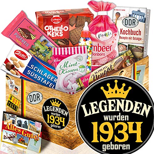 ostprodukte-versand Legenden 1934 / Suessigkeiten Box DDR/Geburtstagsgeschenk für Ihn 90. von ostprodukte-versand