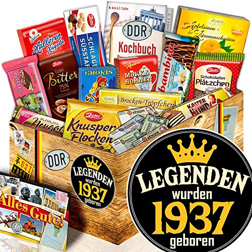 ostprodukte-versand Legenden 1937 / Geburtstagsgeschenk Mann/Schokoladen Box Ostpaket von ostprodukte-versand