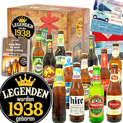 Legenden 1938 + 12 Biere der Welt + Geburtstagsgeschenk Männer von ostprodukte-versand