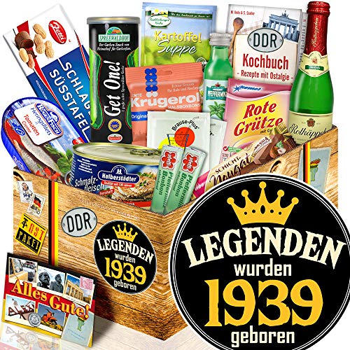 ostprodukte-versand Legenden 1939 / Geschenke Geburtstag Männer / DDR Spezialitäten Geschenkbox von ostprodukte-versand
