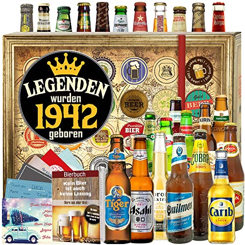 Legenden 1942 - Geburtstagsgeschenke Freund - Biere der Welt 24x - Weihnachtskalender 2023 für Ihn Bier von ostprodukte-versand