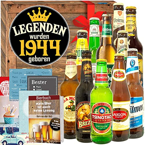 Legenden 1944 ++ 12x Bier Welt und DE ++ Geburtstagsgeschenk 80. Männer zum Geburtstag von ostprodukte-versand