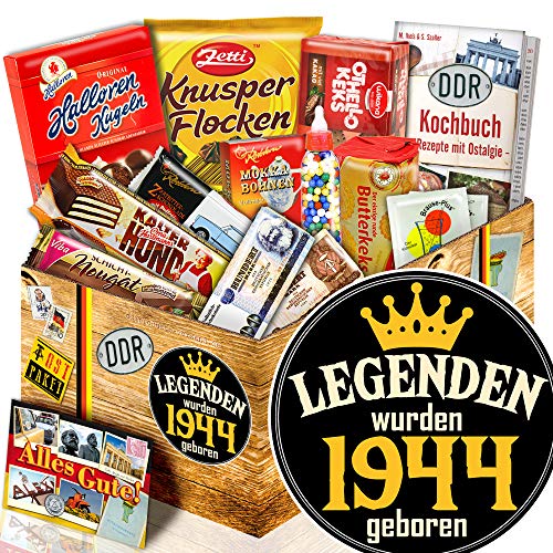 ostprodukte-versand Legenden 1944 - Ostbox Süßigkeiten - Geburtstagsgeschenke 80. Männer von ostprodukte-versand