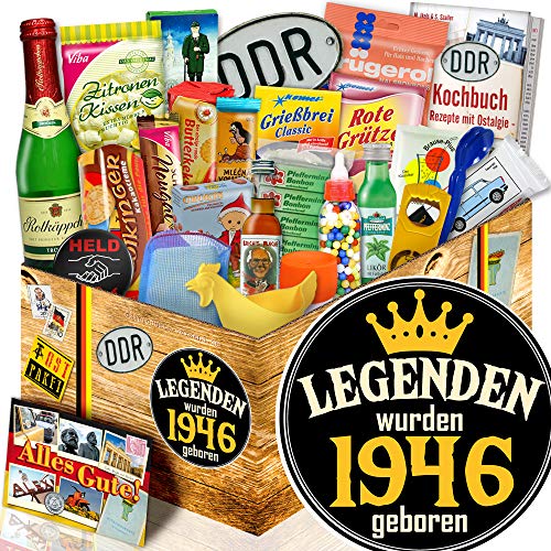 ostprodukte-versand Legenden 1946 / Geschenkbox Ossi 24x Allerlei DDR / Geburtstagsidee für Männer von ostprodukte-versand