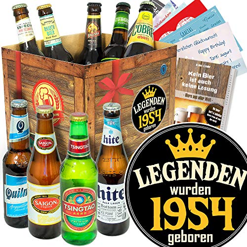 Legenden 1954 / Bierbox mit Bieren der Welt/Geschenke 70.Geburtstag Männer von ostprodukte-versand
