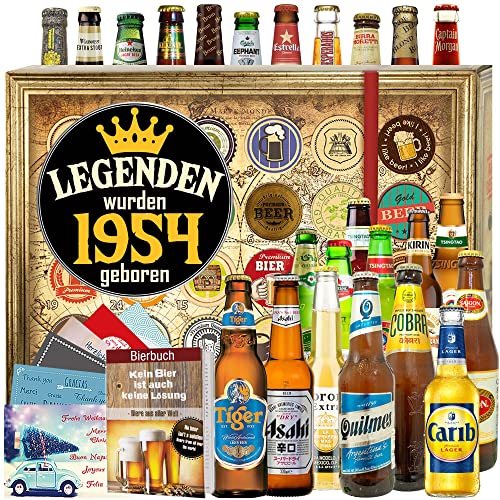 Legenden 1954 - Geschenk 70.für den Partnerin - Biere der Welt 24x - Bier Weihnachtskalender 2023 von ostprodukte-versand
