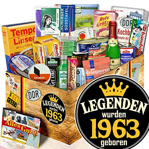 Legenden 1963 / Geburtstag Geschenk/DDR Spezialitäten Box DDR von ostprodukte-versand