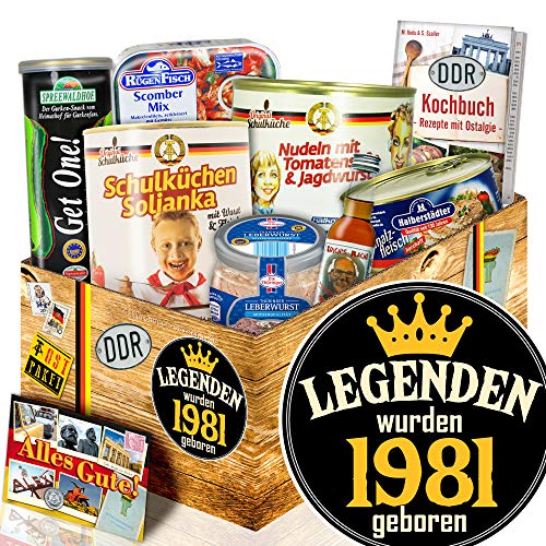 Legenden 1981 - DDR Geschenkset - Geburtstag Geschenkidee Freundin von Ostprodukte-Versand.de