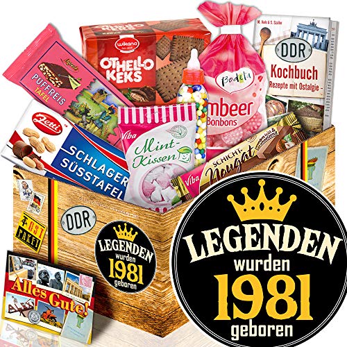 Legenden 1981 - Geschenk für Mann zum Geburtstag - Süßes DDR Geschenkset von Ostprodukte-Versand.de