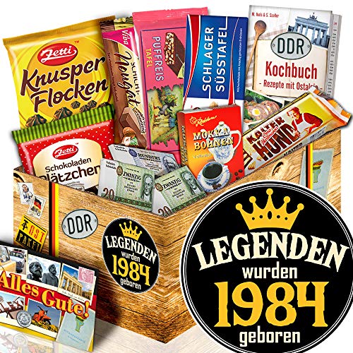 ostprodukte-versand Legenden 1984 - Präsentkorb 40. Geburtstag - Schokolade DDR Süßigkeiten Box von ostprodukte-versand