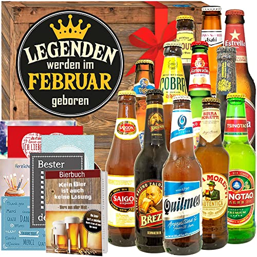 Legenden im Februar - 12x Biere der Welt - Februar Geburtstagsgeschenk von ostprodukte-versand