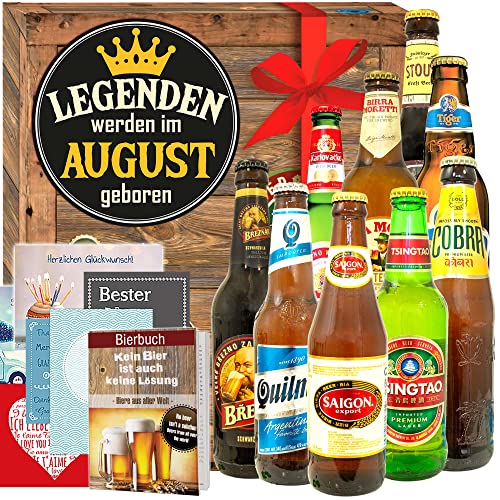 Legenden werden im August geboren + Biere aus der Welt + August Geschenkidee von ostprodukte-versand