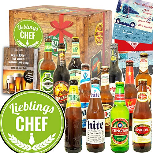 Lieblings-Chef + Geburtstag Chef lustig + Bier Paket Welt von ostprodukte-versand