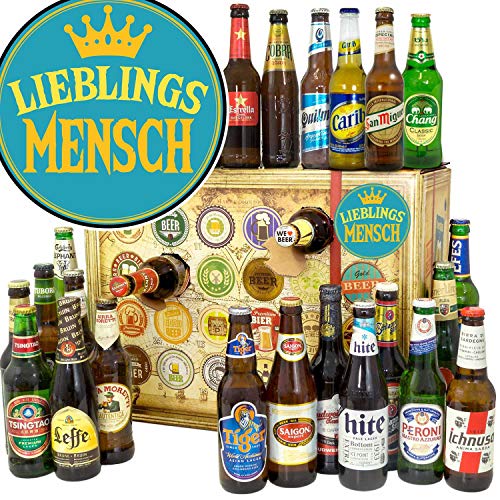 Lieblingsmensch + Bierweihnachtskalender mit Bieren der Welt + Biere aus der Welt 2023 von ostprodukte-versand