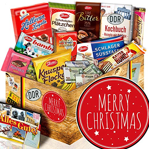 Merry Christmas - Geschenk Weihnachten Frau - DDR Korb Schokolade Merry Christmas - Geschenk Weihnachten Frau - DDR Korb Schokolade von ostprodukte-versand