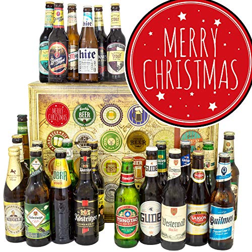 Merry Christmas/Geschenk Weihnachten für Frauen / 24x Biere Welt und D/Weihnachtskalender 2023 Bier von ostprodukte-versand