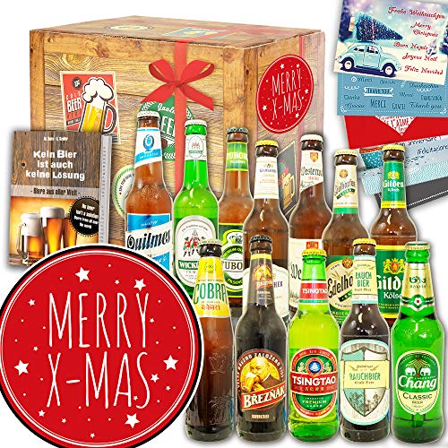 Merry X-Mas ++ 12er Bierbox Welt und DE ++ Geschenk Idee Weihnachten von ostprodukte-versand