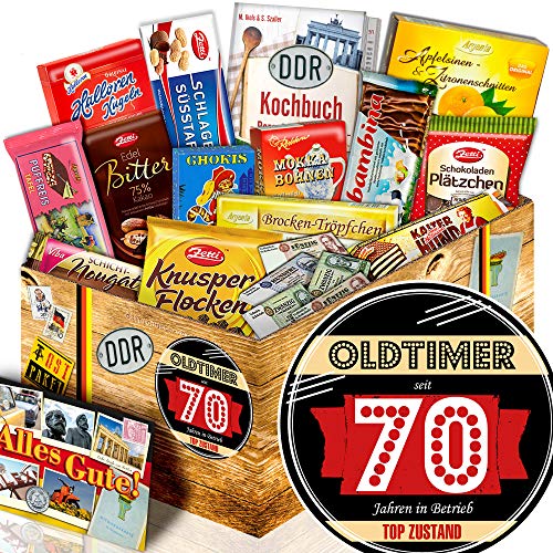 ostprodukte-versand Oldtimer 70 - Schokolade Geschenk DDR - Geschenke zum 70 Geburtstag von ostprodukte-versand