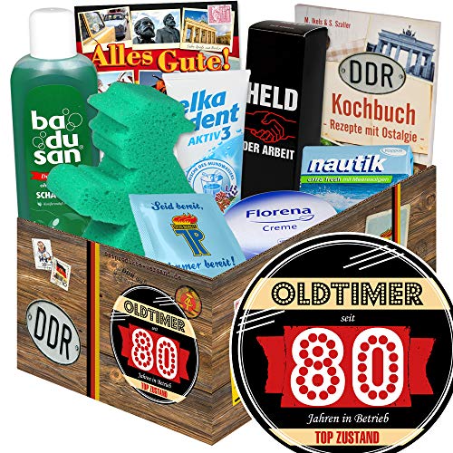 ostprodukte-versand Oldtimer 80 ++ DDR Geschenkbox Pflege ++ Geschenke 80ten Geburtstag von ostprodukte-versand