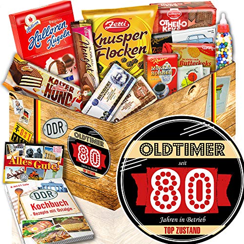ostprodukte-versand Oldtimer 80 - Süße Ostbox - Geschenke 80ten Geburtstag von ostprodukte-versand